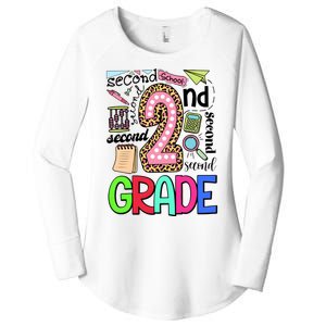 Second Grade Teacher 2nd Grade Back To School Women's Perfect Tri Tunic Long Sleeve Shirt