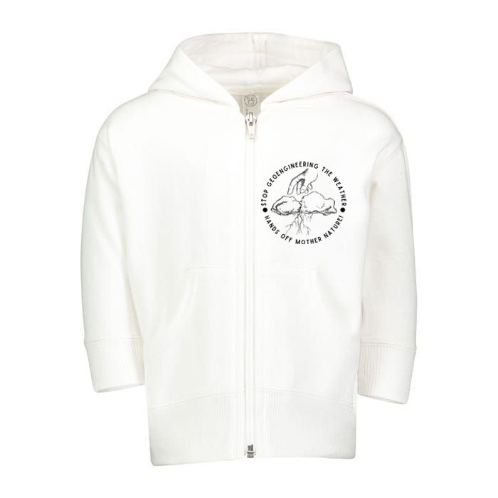 Stop Geoengineering The Weather Antigovernment Toddler Zip Fleece Hoodie