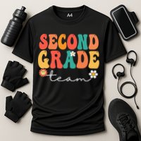 Second Grade Team Retro Groovy Vintage First Day Of School Performance Shirt