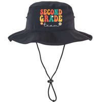Second Grade Team Retro Groovy Vintage First Day Of School Bucket Hat