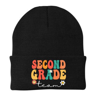 Second Grade Team Retro Groovy Vintage First Day Of School Beanie