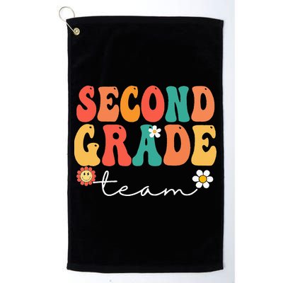 Second Grade Team Retro Groovy Vintage First Day Of School Golf Towel