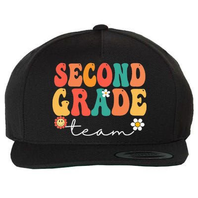 Second Grade Team Retro Groovy Vintage First Day Of School Wool Snapback Cap