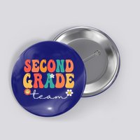 Second Grade Team Retro Groovy Vintage First Day Of School Button
