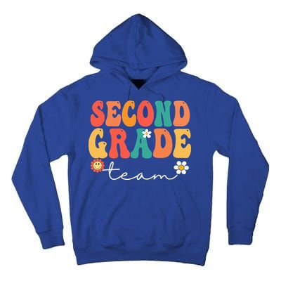 Second Grade Team Retro Groovy Vintage First Day Of School Tall Hoodie