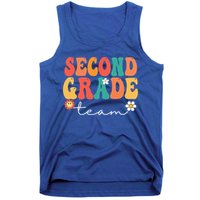 Second Grade Team Retro Groovy Vintage First Day Of School Tank Top