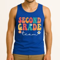 Second Grade Team Retro Groovy Vintage First Day Of School Tank Top