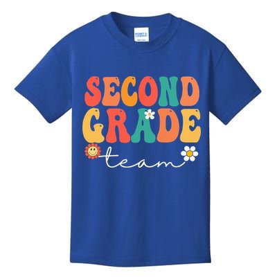 Second Grade Team Retro Groovy Vintage First Day Of School Kids T-Shirt