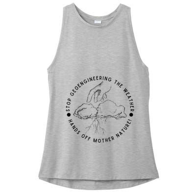 Stop Geoengineering The Weather Anti Government Ladies PosiCharge Tri-Blend Wicking Tank