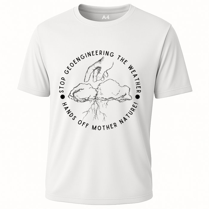 Stop Geoengineering The Weather Anti Government Cooling Performance Crew T-Shirt