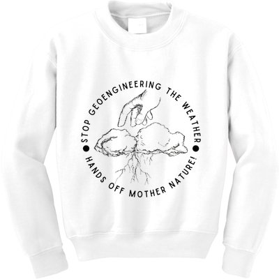 Stop Geoengineering The Weather Anti Government Kids Sweatshirt