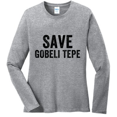 Save Gobekli Tepe Worlds First Temple Rise Of Civilization Megalith Archaeology Ladies Long Sleeve Shirt