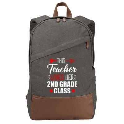 Second Grade Teacher This Teacher Loves Her 2nd Grade Class Gift Cotton Canvas Backpack