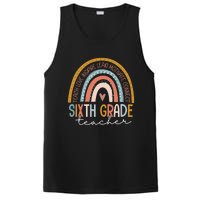 Sixth Grade Teacher Teach Love Inspire Boho Rainbow PosiCharge Competitor Tank