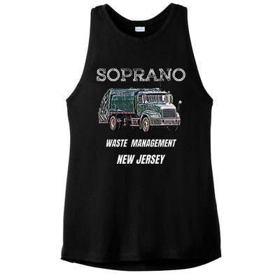 Soprano Garbage Truck Waste Management Ladies PosiCharge Tri-Blend Wicking Tank