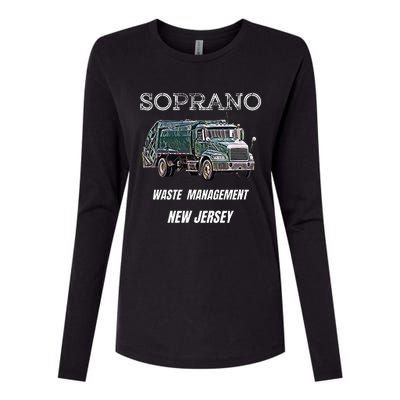 Soprano Garbage Truck Waste Management Womens Cotton Relaxed Long Sleeve T-Shirt