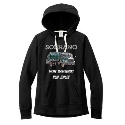 Soprano Garbage Truck Waste Management Women's Fleece Hoodie