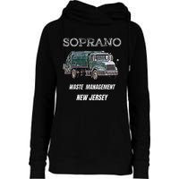 Soprano Garbage Truck Waste Management Womens Funnel Neck Pullover Hood