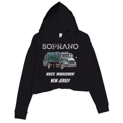 Soprano Garbage Truck Waste Management Crop Fleece Hoodie