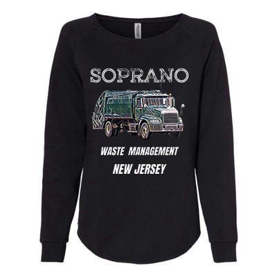 Soprano Garbage Truck Waste Management Womens California Wash Sweatshirt