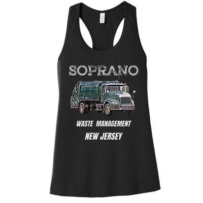 Soprano Garbage Truck Waste Management Women's Racerback Tank