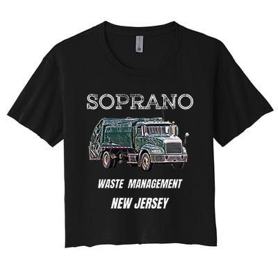 Soprano Garbage Truck Waste Management Women's Crop Top Tee