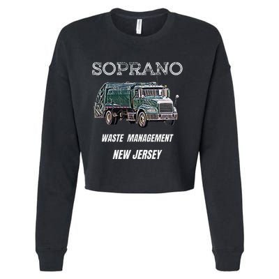 Soprano Garbage Truck Waste Management Cropped Pullover Crew