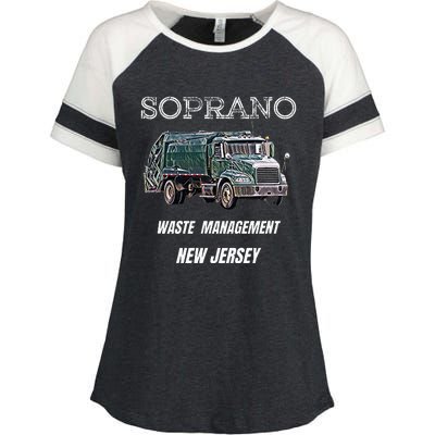 Soprano Garbage Truck Waste Management Enza Ladies Jersey Colorblock Tee