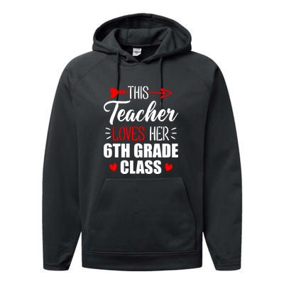 Sixth Grade Teacher This Teacher Loves Her 6th Grade Class Gift Performance Fleece Hoodie