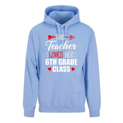 Sixth Grade Teacher This Teacher Loves Her 6th Grade Class Gift Unisex Surf Hoodie