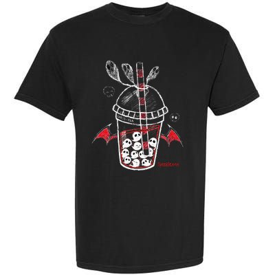 Spookscene Ghos Tea Spooky Boba Emo Goth Alt Red Garment-Dyed Heavyweight T-Shirt