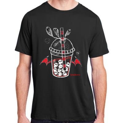 Spookscene Ghos Tea Spooky Boba Emo Goth Alt Red Adult ChromaSoft Performance T-Shirt