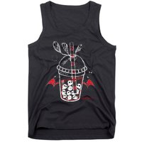 Spookscene Ghos Tea Spooky Boba Emo Goth Alt Red Tank Top