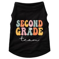 Second Grade Team Retro Groovy Vintage First Day Of School Doggie Tank