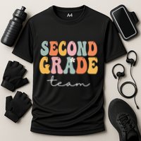 Second Grade Team Retro Groovy Vintage First Day Of School Performance Shirt