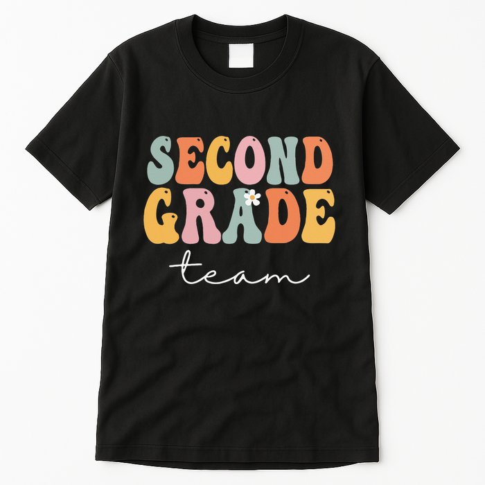 Second Grade Team Retro Groovy Vintage First Day Of School Tall T-Shirt