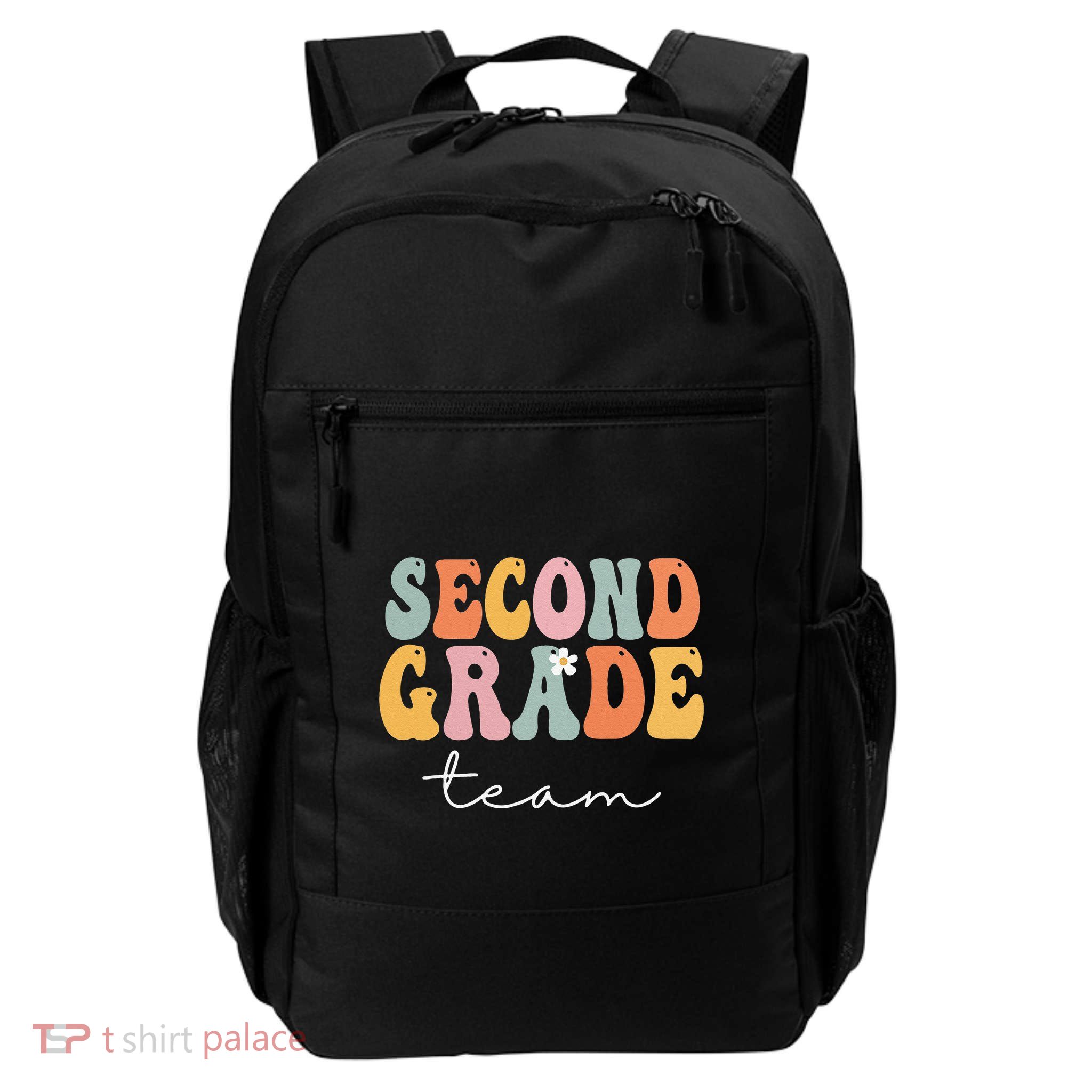 Second Grade Team Retro Groovy Vintage First Day Of School Backpack