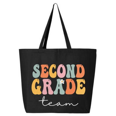 Second Grade Team Retro Groovy Vintage First Day Of School 25L Jumbo Tote