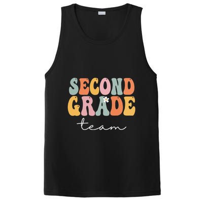 Second Grade Team Retro Groovy Vintage First Day Of School PosiCharge Competitor Tank
