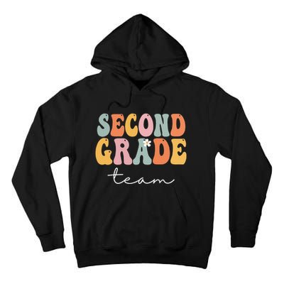 Second Grade Team Retro Groovy Vintage First Day Of School Tall Hoodie