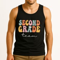 Second Grade Team Retro Groovy Vintage First Day Of School Tank Top