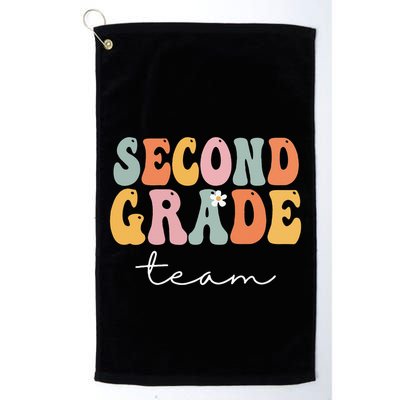 Second Grade Team Retro Groovy Vintage First Day Of School Golf Towel