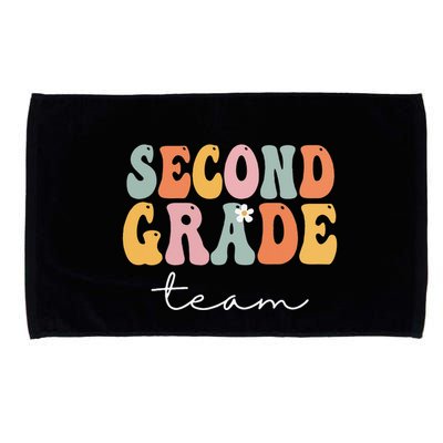 Second Grade Team Retro Groovy Vintage First Day Of School Microfiber Hand Towel