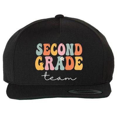 Second Grade Team Retro Groovy Vintage First Day Of School Wool Snapback Cap