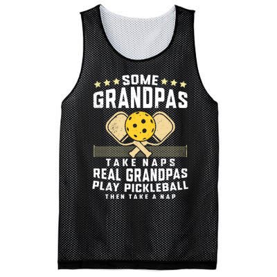 Some Grandpas Take Naps Real Grandpas Play Pickleball Then Take A Nap Mesh Reversible Basketball Jersey Tank