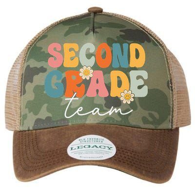 Second Grade Team Retro Groovy Back To School 2nd Grade Legacy Tie Dye Trucker Hat