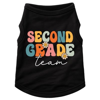Second Grade Team Retro Groovy Back To School 2nd Grade Doggie Tank