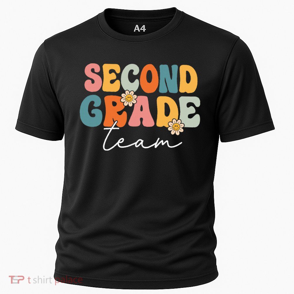 Second Grade Team Retro Groovy Back To School 2nd Grade Performance Shirt