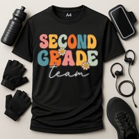 Second Grade Team Retro Groovy Back To School 2nd Grade Performance Shirt