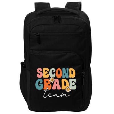 Second Grade Team Retro Groovy Back To School 2nd Grade Impact Tech Backpack